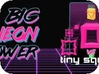 Big NEON Tower VS Tiny Square Big NEON Tower VS Tiny Square