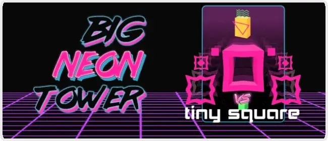 Big NEON Tower VS Tiny Square Big NEON Tower VS Tiny Square