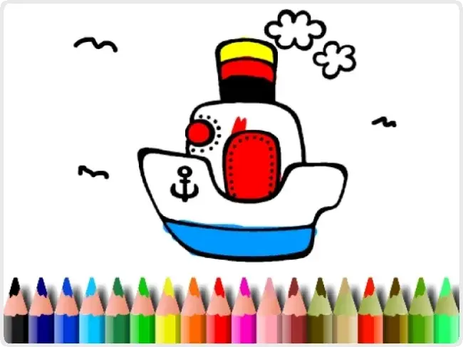 BTS Boat Coloring BTS Boat Coloring