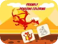 Friendly Dragons Coloring Friendly Dragons Coloring