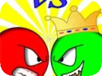 Red ball vs green king Red ball vs green king