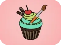 Yummy Cupcake Coloring Yummy Cupcake Coloring