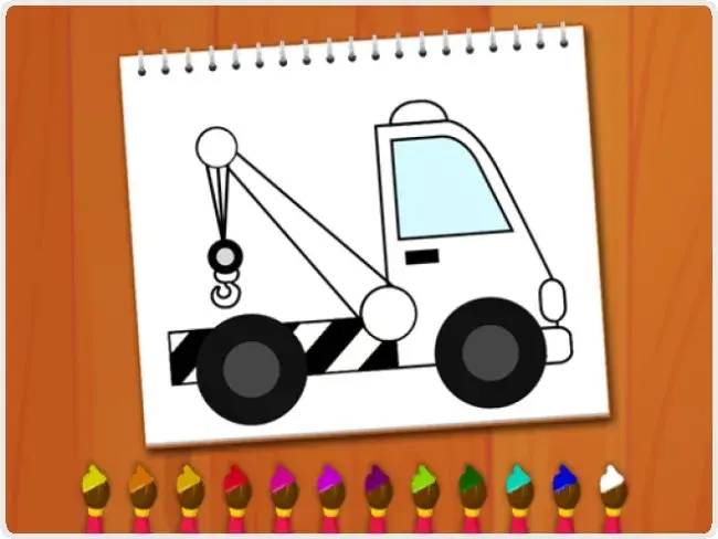 Coloring Book Excavator Trucks Coloring Book Excavator Trucks