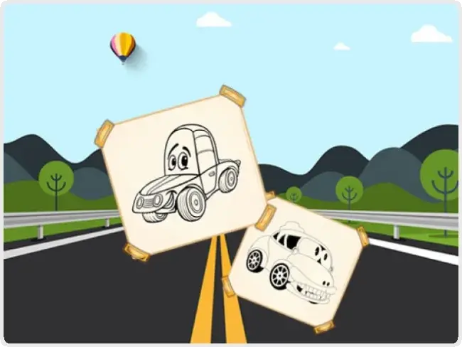 Funny Cars For Kids Coloring Funny Cars For Kids Coloring