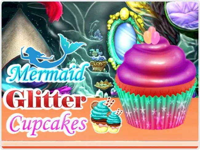 Mermaid Glitter Cupcakes Mermaid Glitter Cupcakes