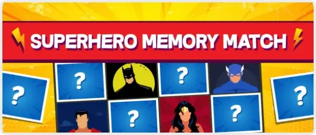 Superhero Memory Match Superhero Memory Match